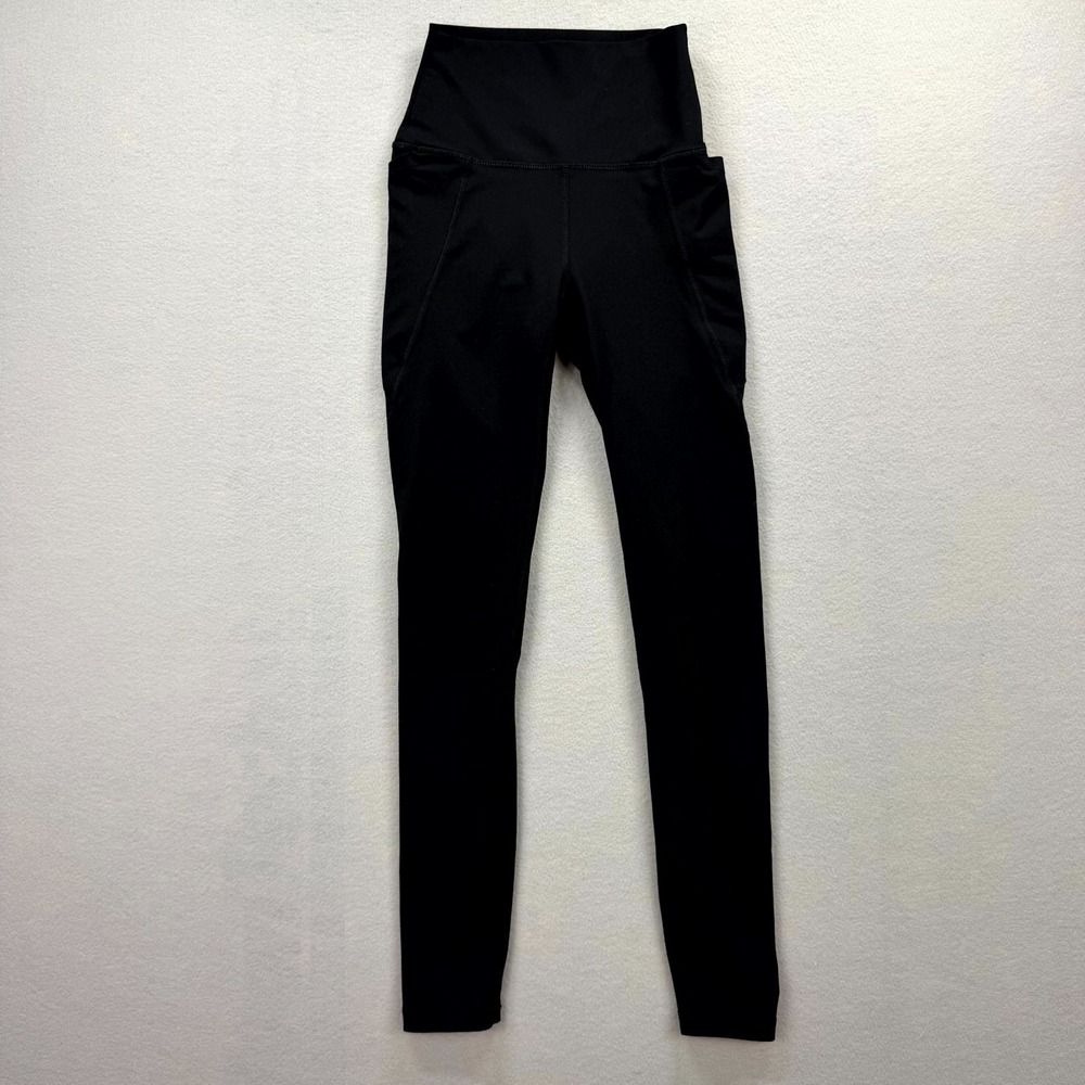 Mono B Leggings Womens XS Black Nylon Stretch High Waist Gym Yoga Athletic